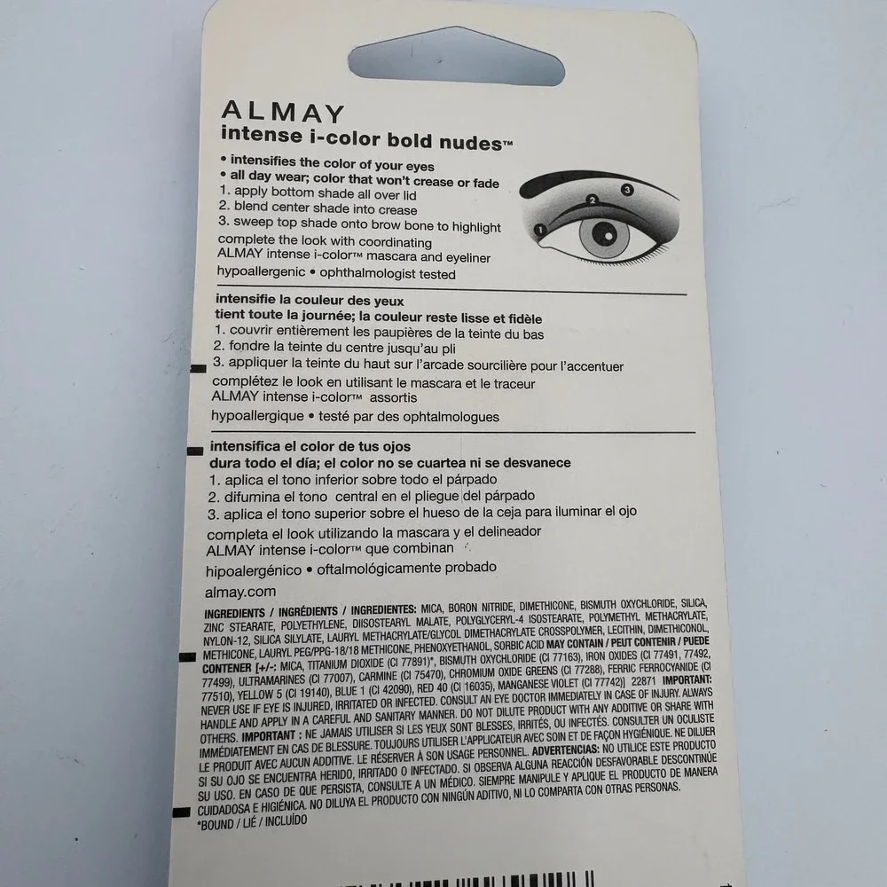 Almay hypoallergenic eyeshadow